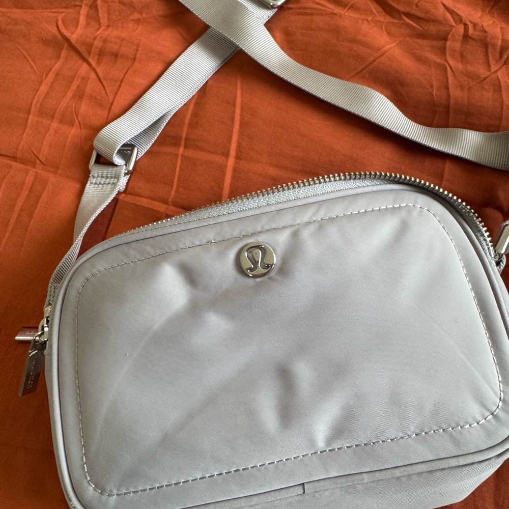 lululemon Gray Zippered Crossbody Pouch
